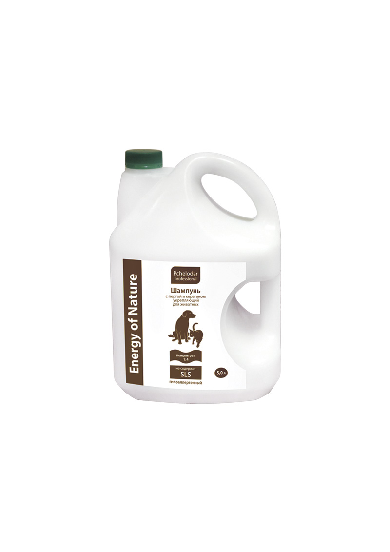 ШАМПУНЬ УКРЕПЛЯЮЩИЙ С ПЕРГОЙ И КЕРАТИНОМ 5 л. Концентрат 1:4